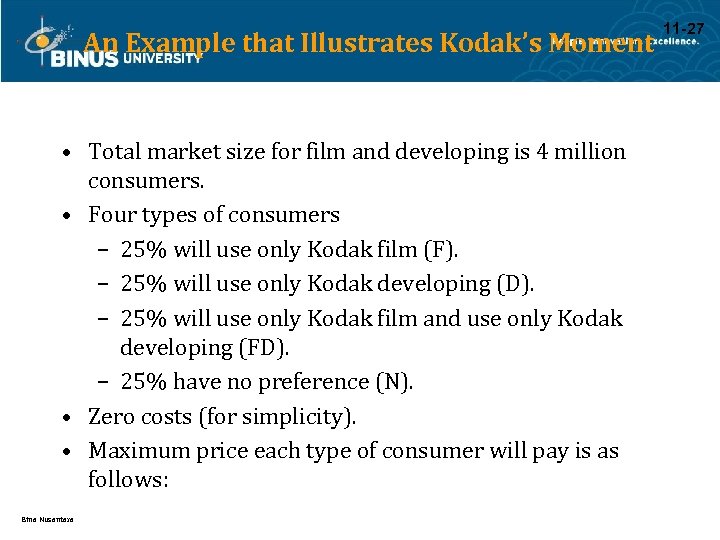 An Example that Illustrates Kodak’s Moment • Total market size for film and developing