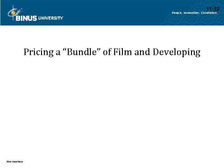 11 -32 Pricing a “Bundle” of Film and Developing Bina Nusantara 