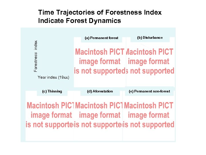 Time Trajectories of Forestness Index Indicate Forest Dynamics (b) Disturbance Forestness index (a) Permanent