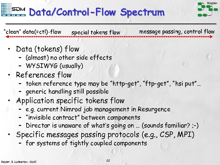 Data/Control-Flow Spectrum “clean” data(=ctl)-flow special tokens flow message passing, control flow • Data (tokens)