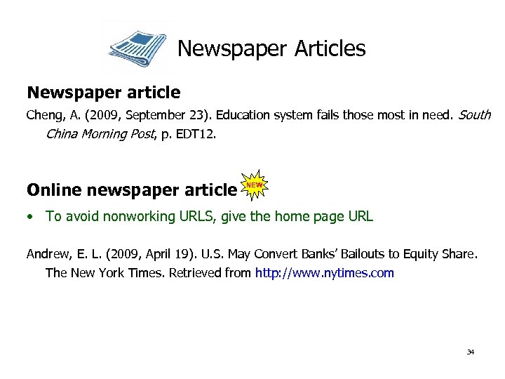 Newspaper Articles Newspaper article Cheng, A. (2009, September 23). Education system fails those most