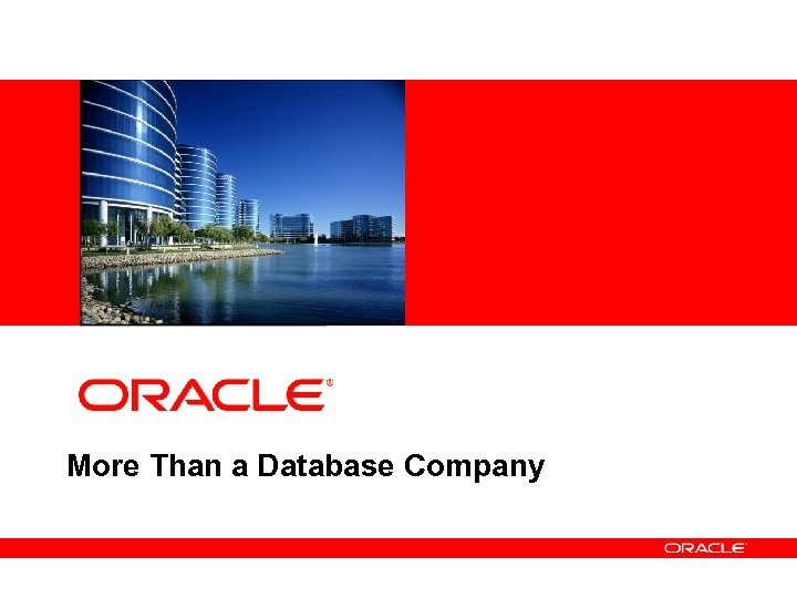 <Insert Picture Here> More Than a Database Company 