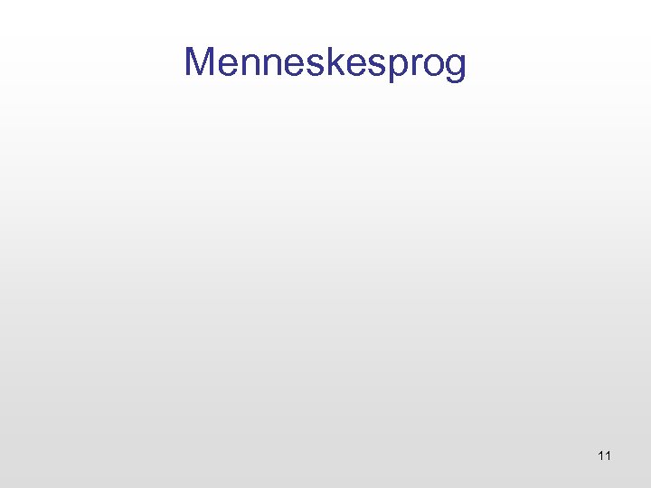 Menneskesprog 11 