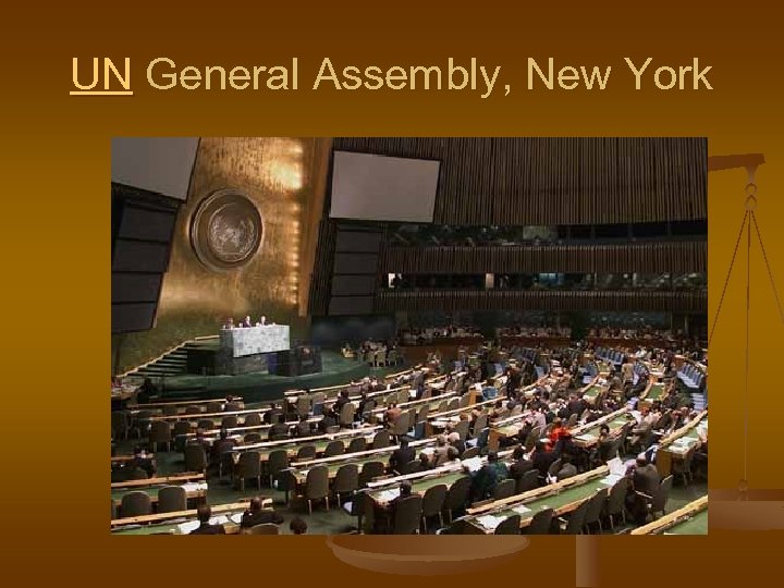 UN General Assembly, New York 