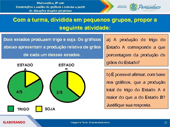 Matemática, 8º ano Construções e análise de gráficos e tabelas a partir de situações