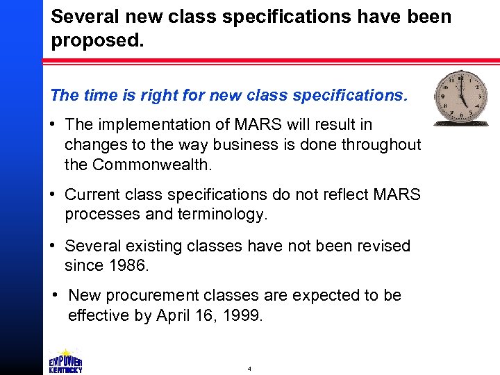 Several new class specifications have been proposed. The time is right for new class