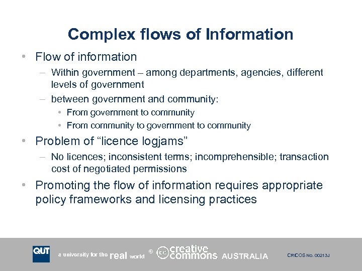 Complex flows of Information • Flow of information – Within government – among departments,