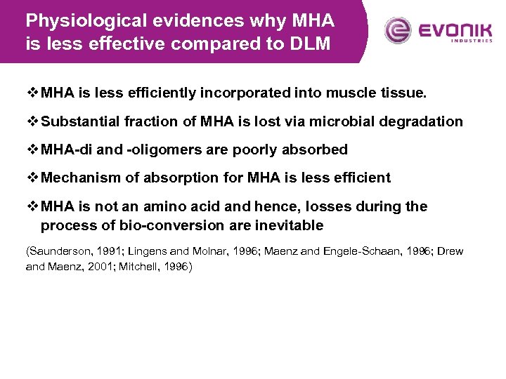 Physiological evidences why MHA is less effective compared to DLM v MHA is less