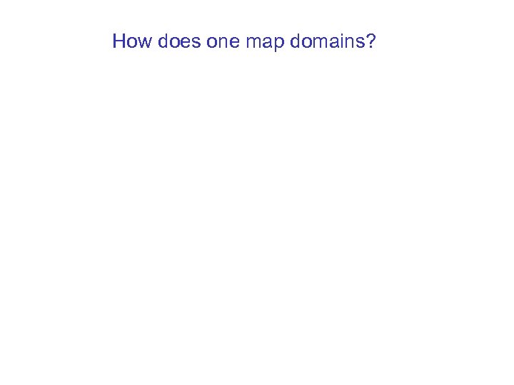 How does one map domains? 