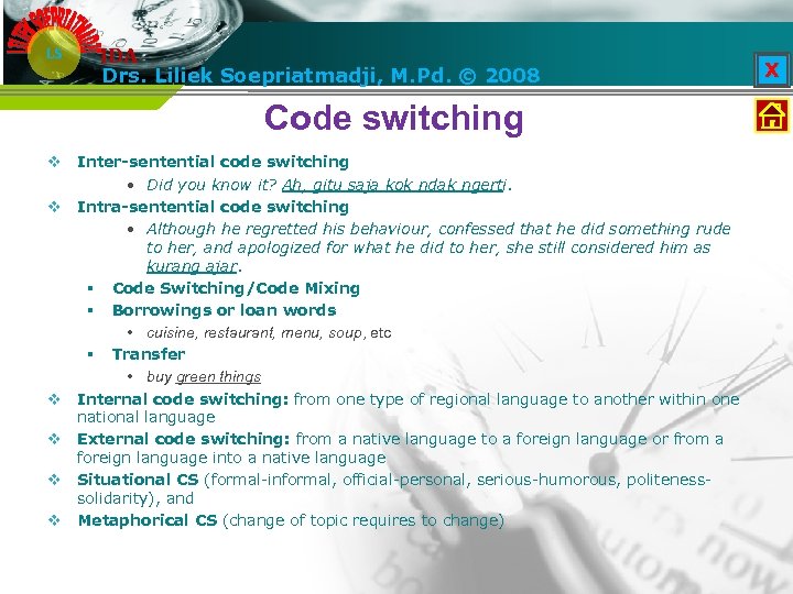 LS IDA Drs. Liliek Kontrakkuliah; Kontrakbelajar; Intro; BPd: form&function; BPd: compre&mem; BPs: syntax& Prod;