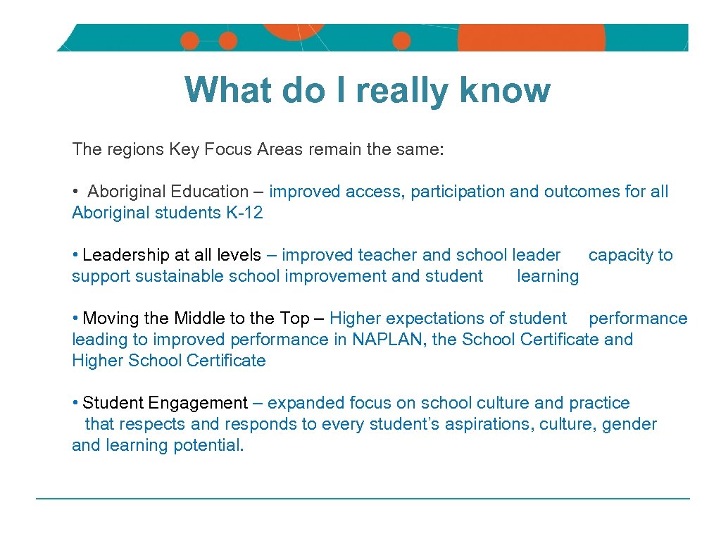 NSW DEPARTMENT OF EDUCATION AND TRAINING What do I really know The regions Key