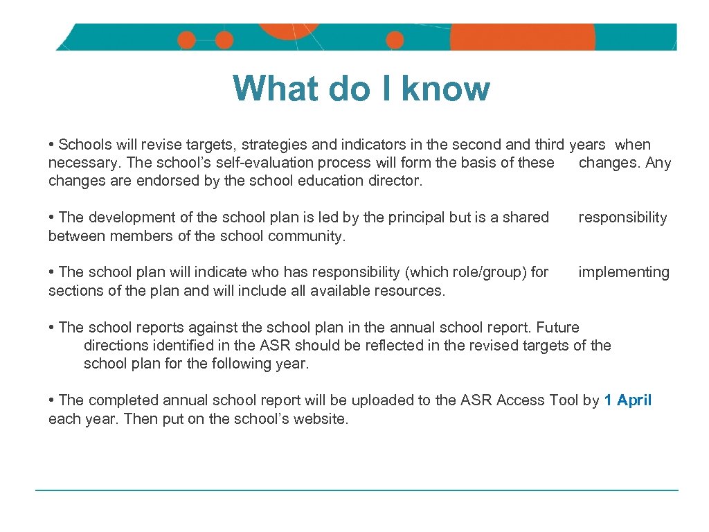 NSW DEPARTMENT OF EDUCATION AND TRAINING What do I know • Schools will revise