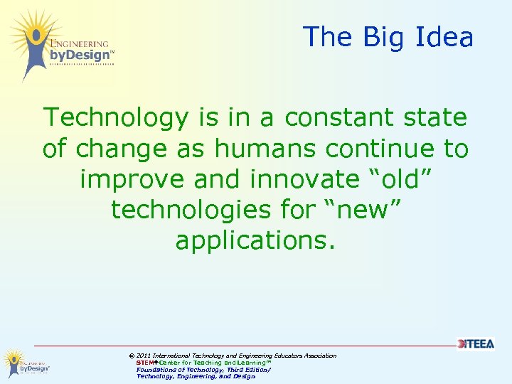 The Big Idea Technology is in a constant state of change as humans continue