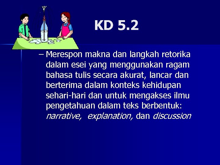 KD 5. 2 – Merespon makna dan langkah retorika dalam esei yang menggunakan ragam