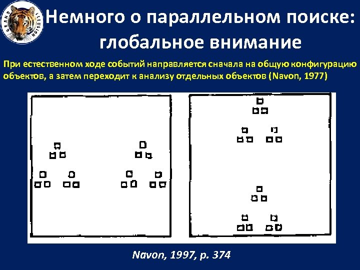 Немного о параллельном поиске: глобальное внимание При естественном ходе событий направляется сначала на общую