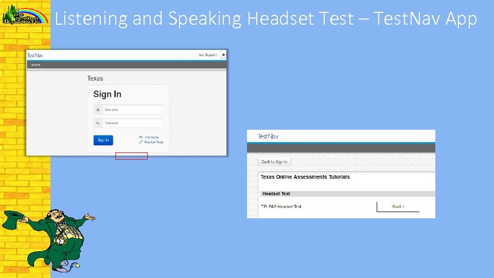 Listening and Speaking Headset Test – Test. Nav App 