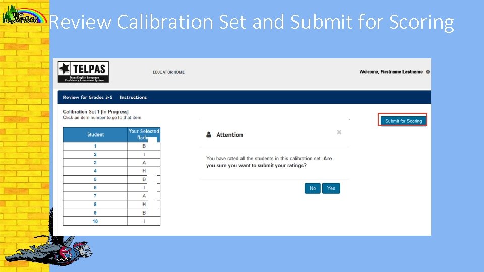 Review Calibration Set and Submit for Scoring 