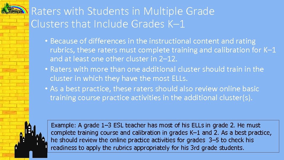 Raters with Students in Multiple Grade Clusters that Include Grades K– 1 • Because