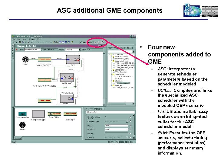 ASC additional GME components • Four new components added to GME – ASC: Interpreter