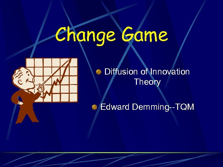 Change Game Diffusion of Innovation Theory Edward Demming--TQM 