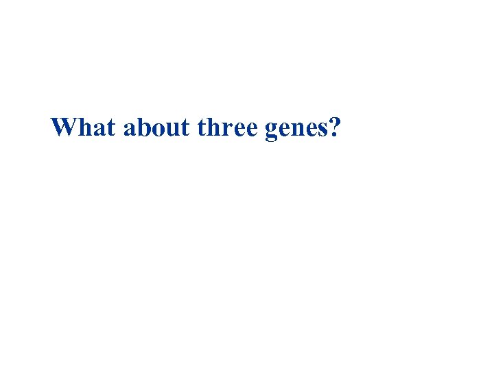 What about three genes? 