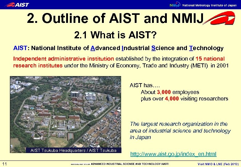 2. Outline of AIST and NMIJ 2. 1 What is AIST? AIST: National Institute