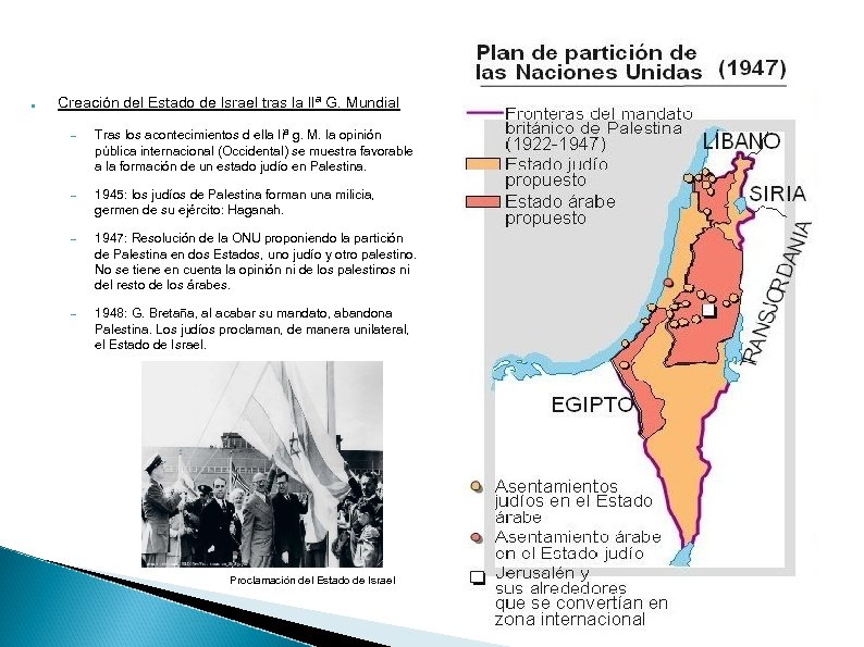 ● Creación del Estado de Israel tras la IIª G. Mundial – Tras los