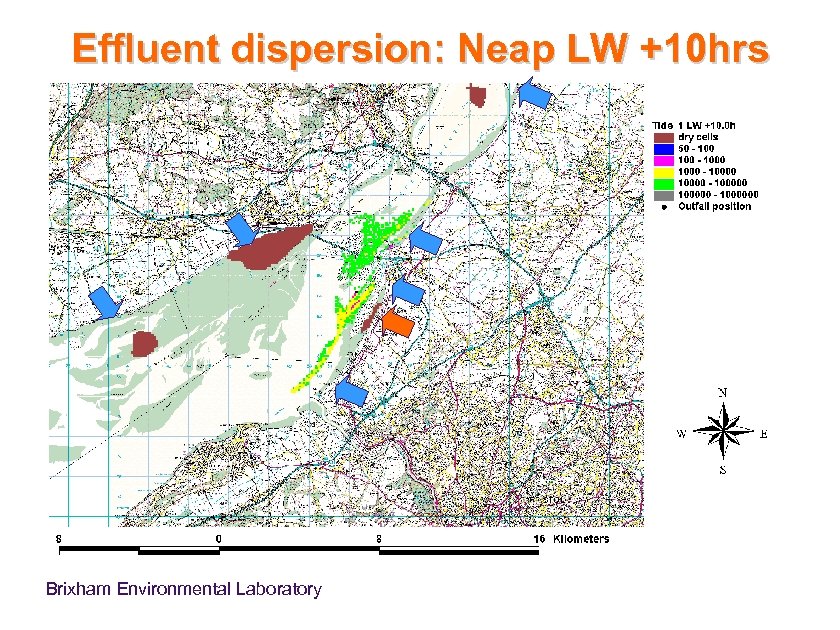 Effluent dispersion: Neap LW +10 hrs Brixham Environmental Laboratory 