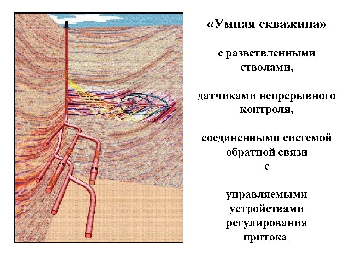  «Умная скважина» с разветвленными стволами, датчиками непрерывного контроля, соединенными системой обратной связи с
