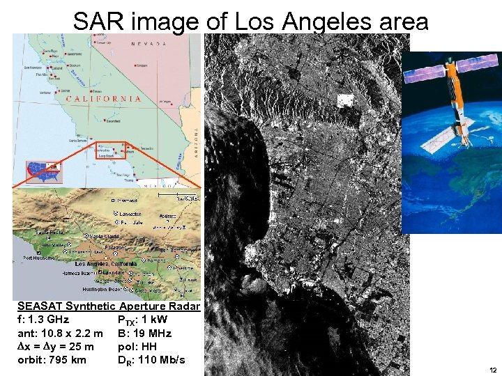 SAR image of Los Angeles area SEASAT Synthetic Aperture Radar f: 1. 3 GHz