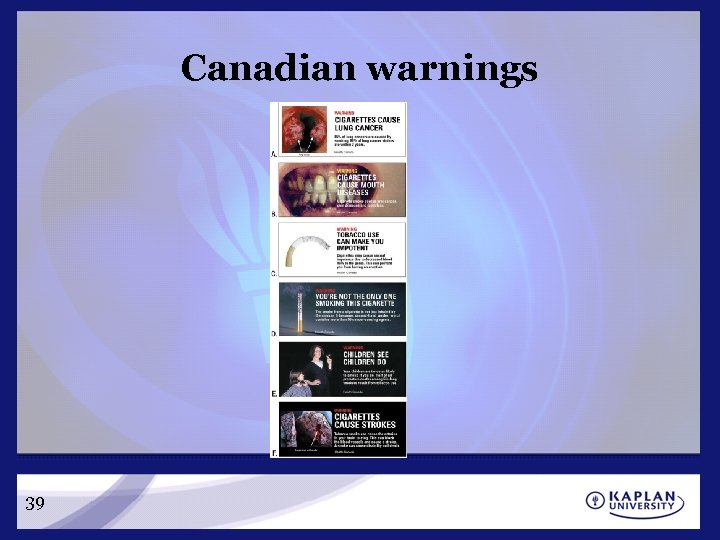 Canadian warnings 39 