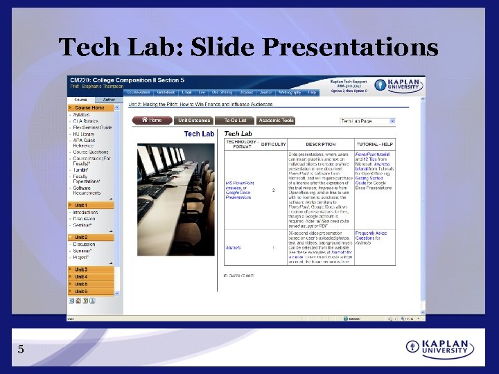 Tech Lab: Slide Presentations 5 