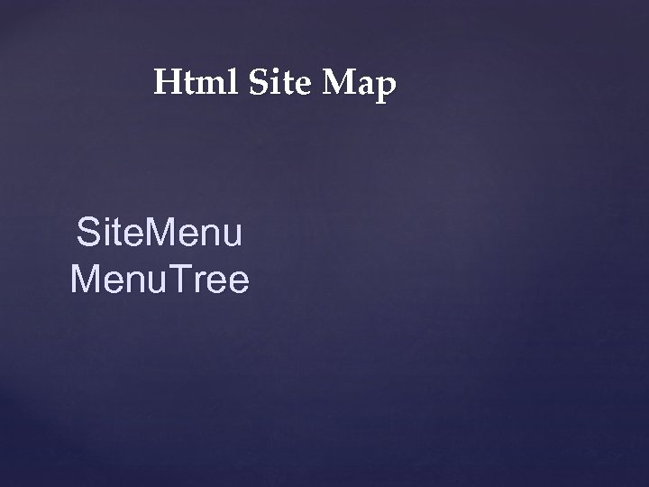 Html Site Map Site. Menu. Tree 