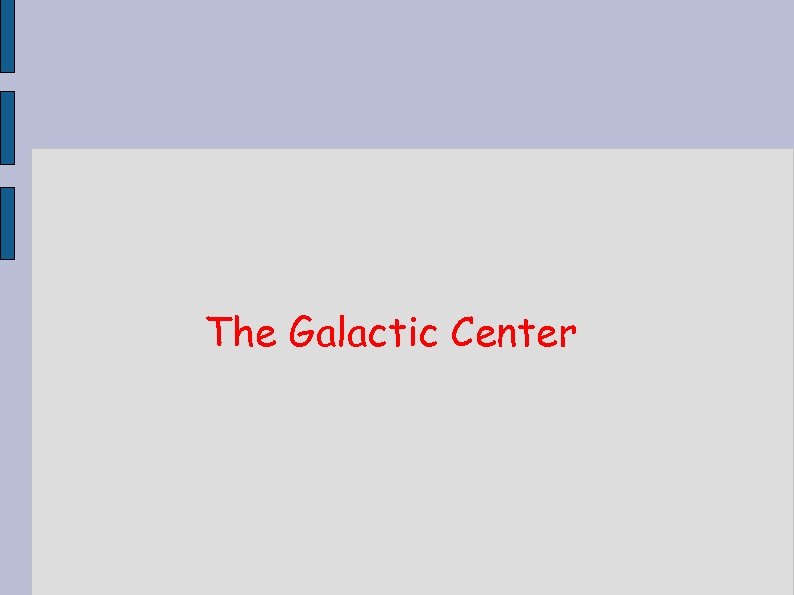 The Galactic Center 