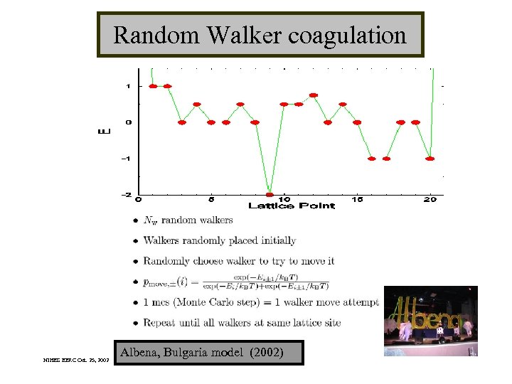 Random Walker coagulation NIHES EERC Oct. 25, 2002 Albena, Bulgaria model (2002) 