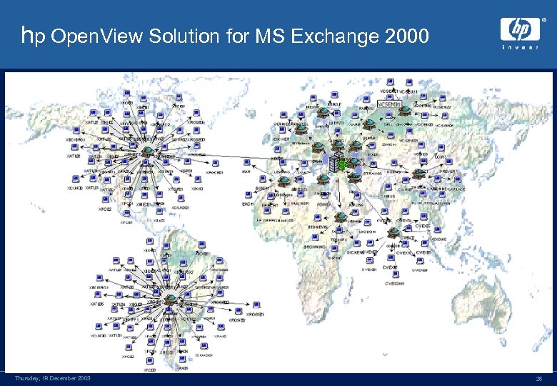 hp Open. View Solution for MS Exchange 2000 Thursday, 18 December 2003 26 