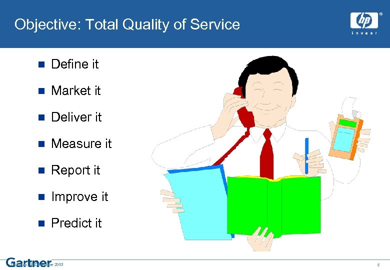 Objective: Total Quality of Service n Define it n Market it n Deliver it