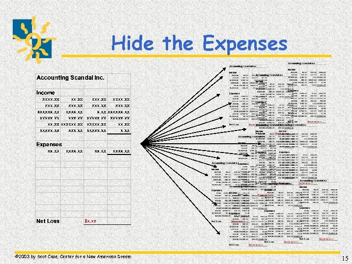 Hide the Expenses © 2003 by Scot Case, Center for a New American Dream