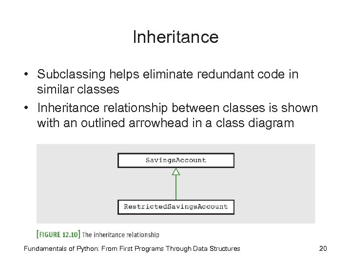 Inheritance • Subclassing helps eliminate redundant code in similar classes • Inheritance relationship between