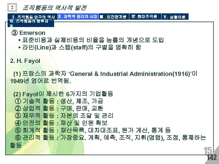2 조직행동의 역사적 발전 Ⅰ. 조직행동 연구의 역사 Ⅱ. 과학적 관리의 시대 Ⅲ. 인간관계론