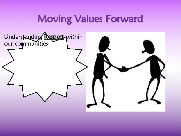 Moving Values Forward Understanding Respect within our communities 