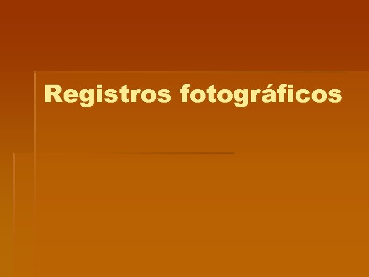Registros fotográficos 