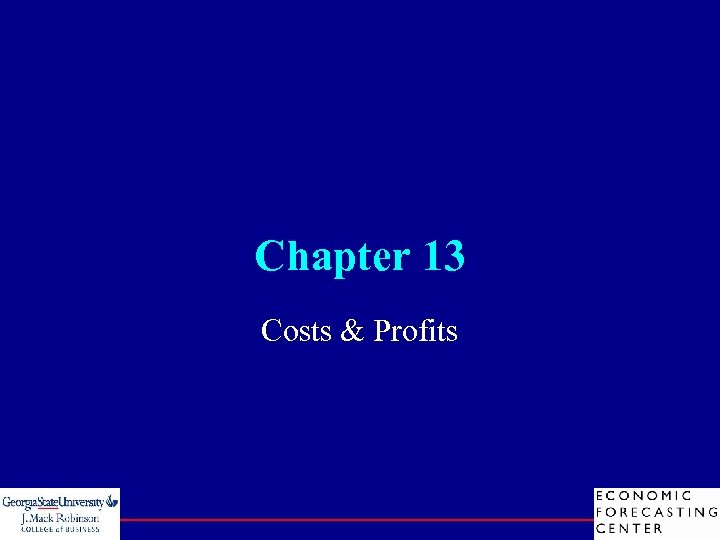 Chapter 13 Costs & Profits 