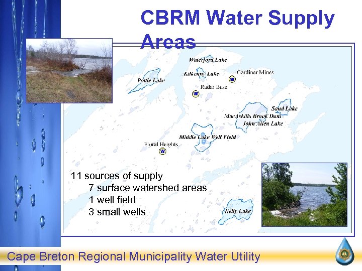 CBRM Water Supply Areas 11 sources of supply 7 surface watershed areas 1 well