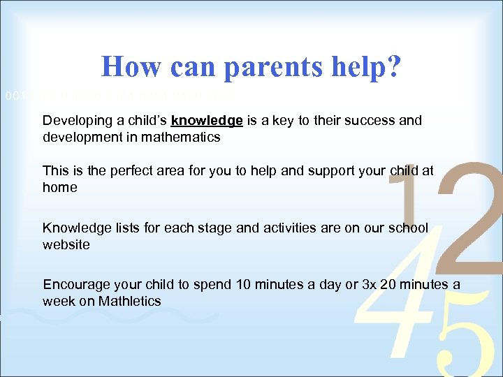 How can parents help? Developing a child’s knowledge is a key to their success