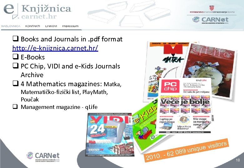 e-Library Books and Journals in. pdf format http: //e-knjiznica. carnet. hr/ E-Books PC Chip,