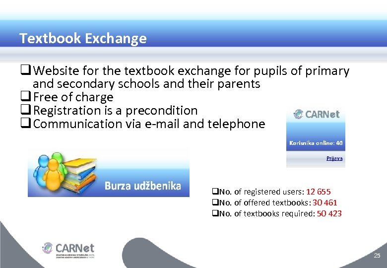 Textbook Exchange Website for the textbook exchange for pupils of primary and secondary schools
