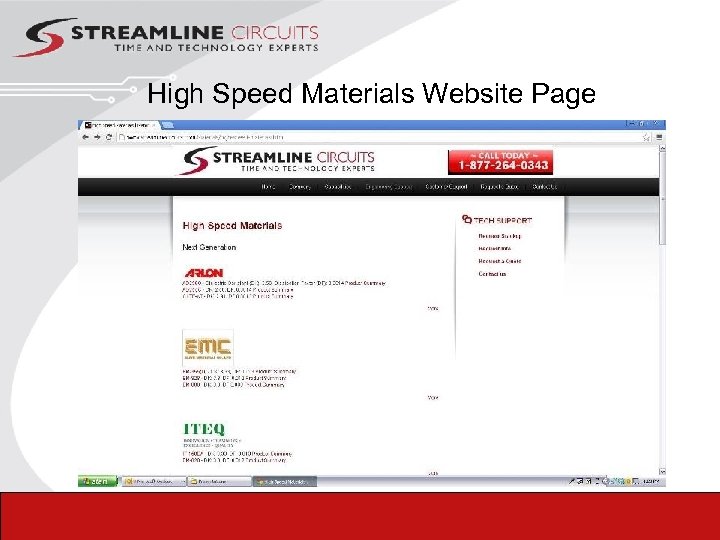 High Speed Materials Website Page 