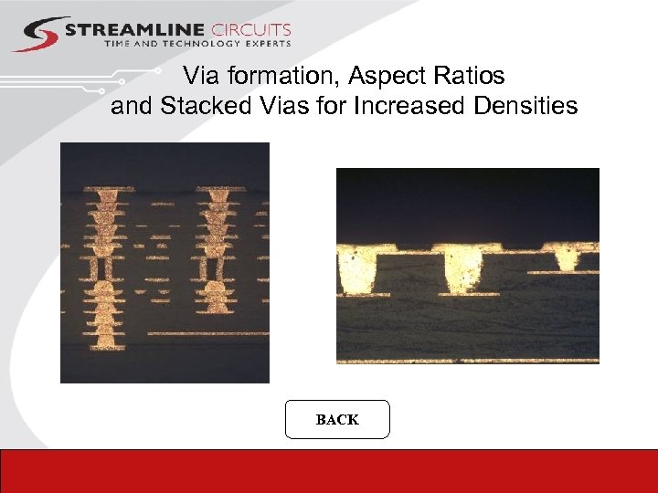 Via formation, Aspect Ratios and Stacked Vias for Increased Densities BACK 66 