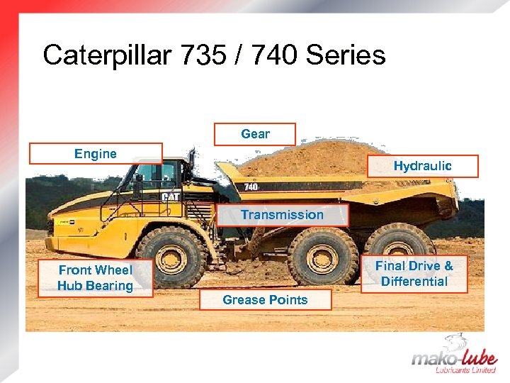 Caterpillar 735 / 740 Series Gear Engine Hydraulic Transmission Final Drive & Differential Front